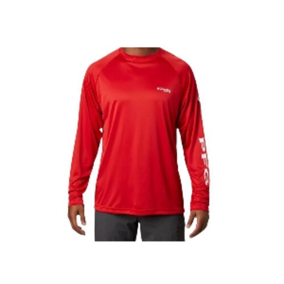 Columbia Terminal Tackle Long-Sleeve Fishing Tee UPF 50 Red Spark 2X NWT - Picture 1 of 2